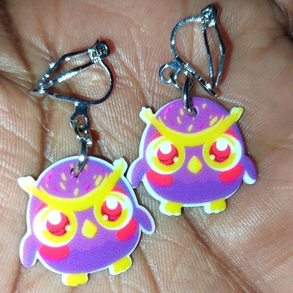 Super cute girls clip-on earrings